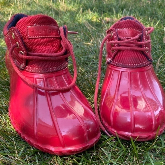 Tommy Hilfiger Red Cute Short Wellies - Picture 4 of 14